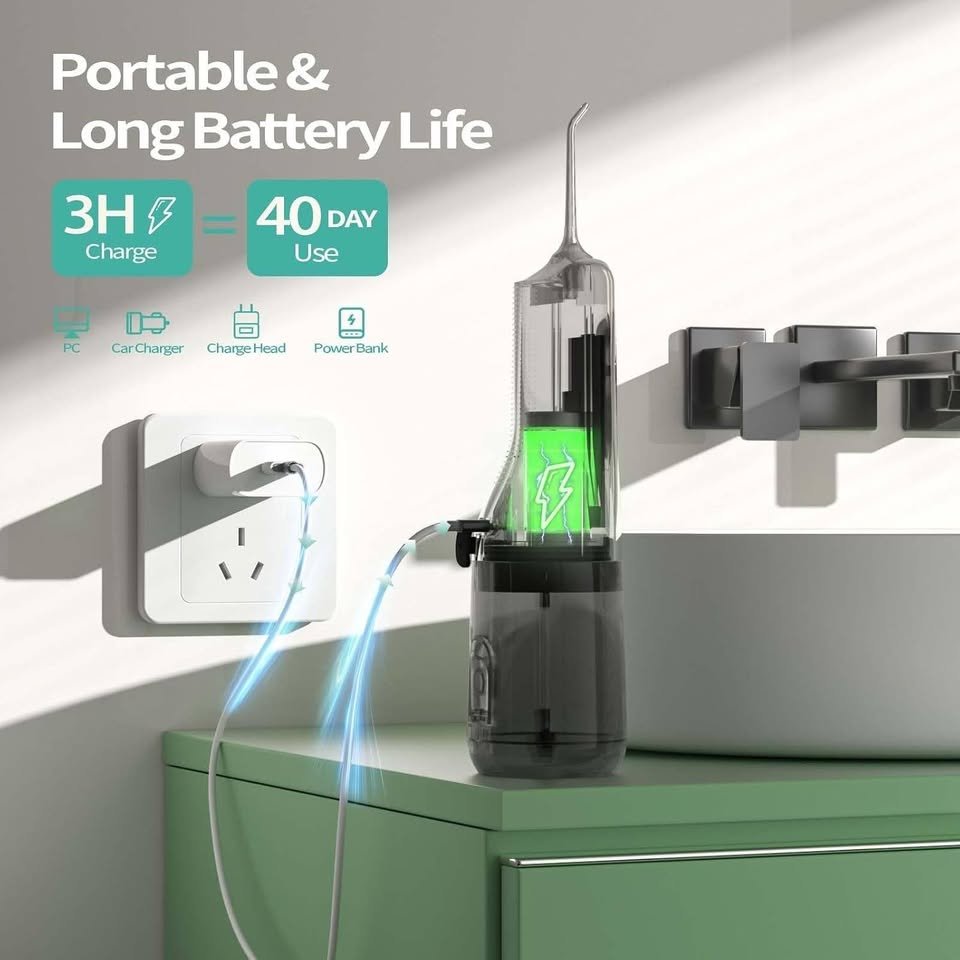 Water Flosser for Teeth, Cordless Oral Irrigator for Braces